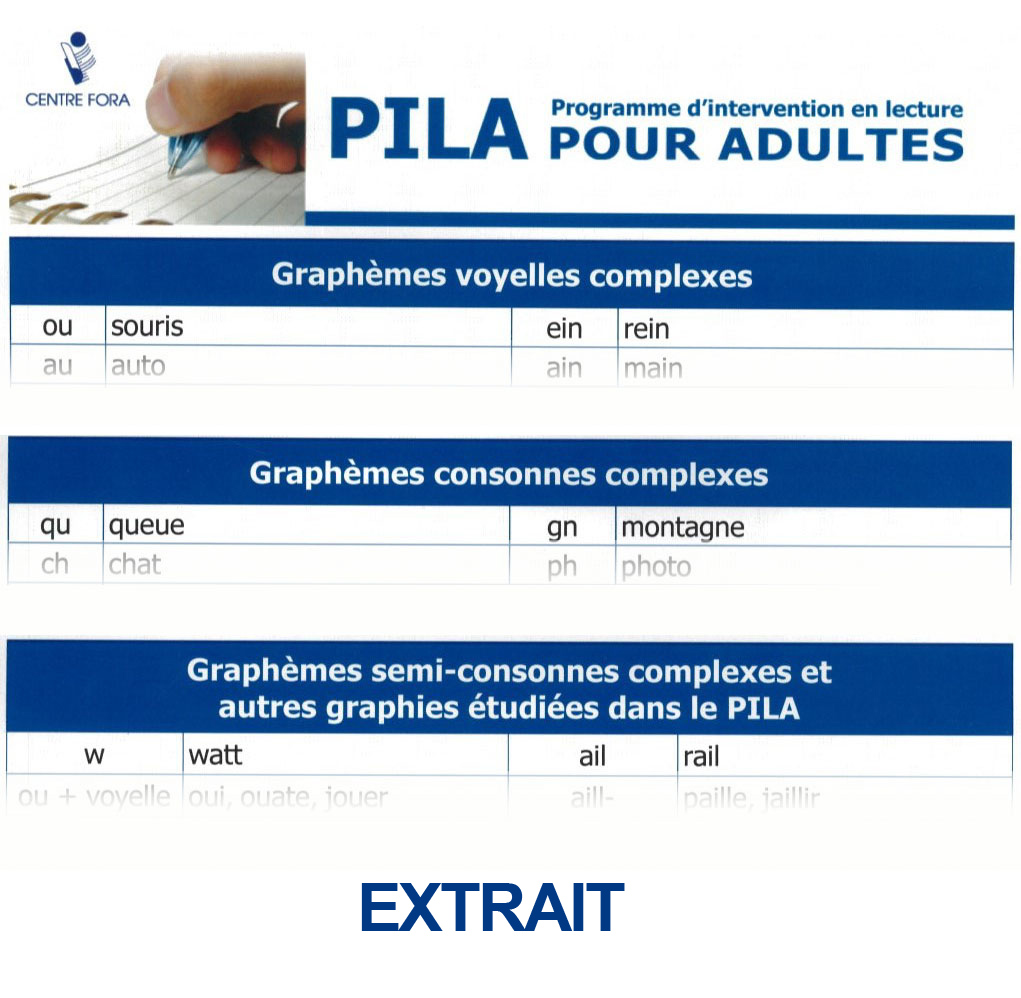 Affiche de graphèmes complexes (L’) (11 x 17) : PILA – Matériel d&rsquo;appui