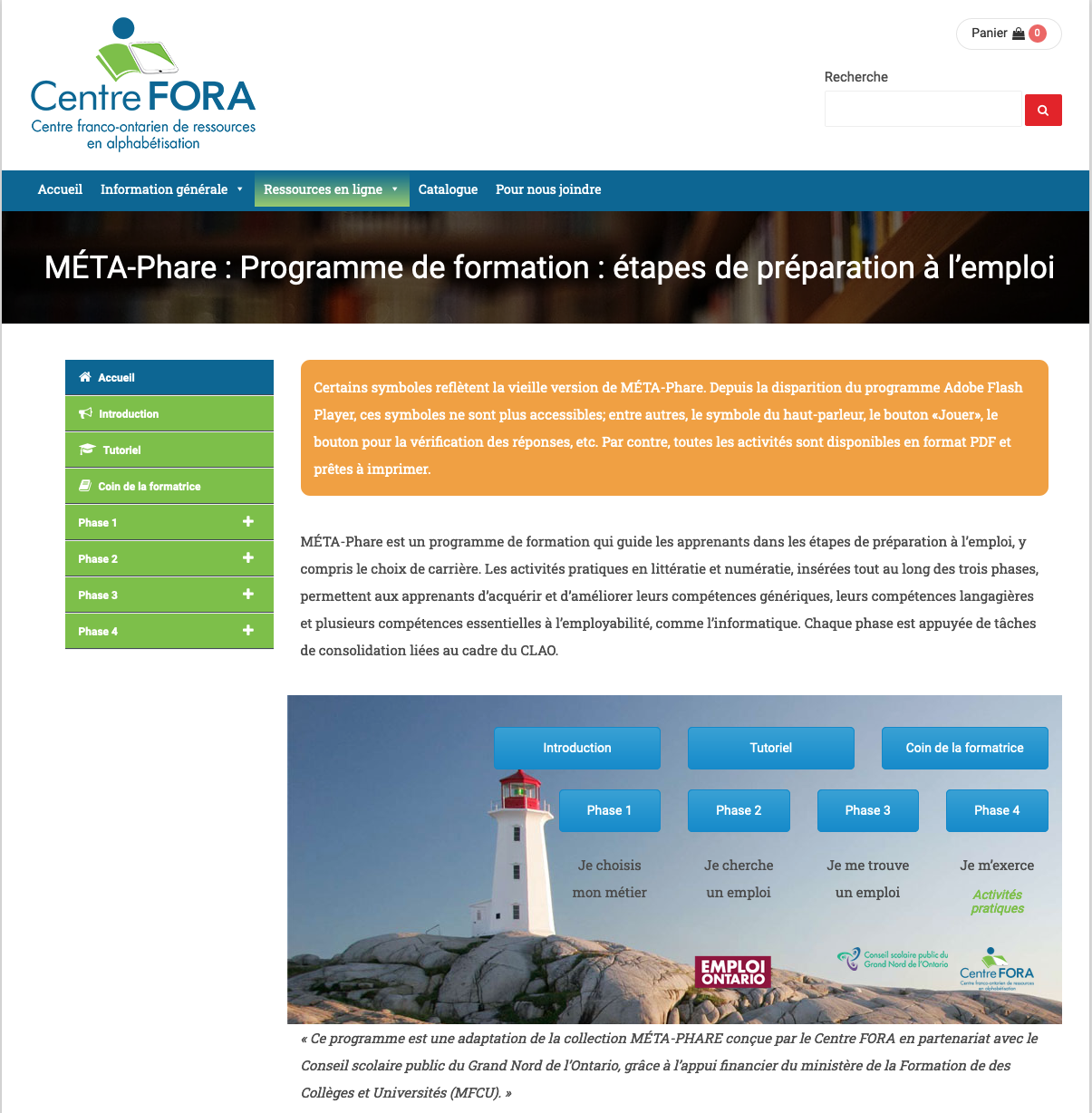 Méta-Phare : Programme de formation
